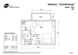 appartement à la vente -   92120  MONTROUGE, surface 24 m2 vente appartement - UBI430589039